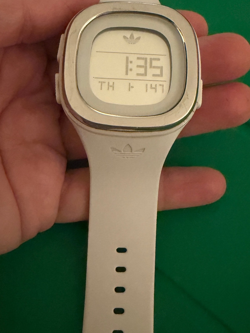adidas Denver Women’s & Mens Silicon Watch with Trefoil Accent